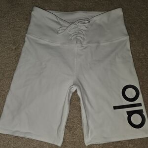 ALO Yoga Yogi Lace Up Biker Shorts